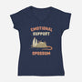 Emotional Support Opossum-Womens-V-Neck-Tee-kg07