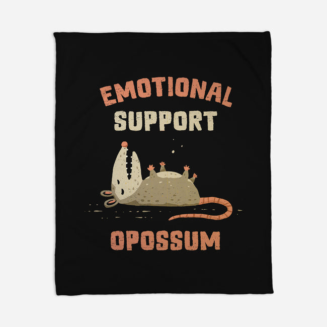Emotional Support Opossum-None-Fleece-Blanket-kg07