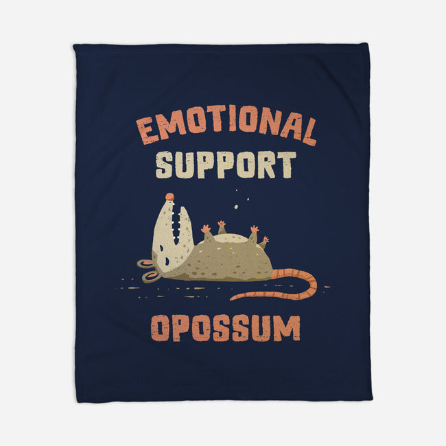Emotional Support Opossum-None-Fleece-Blanket-kg07