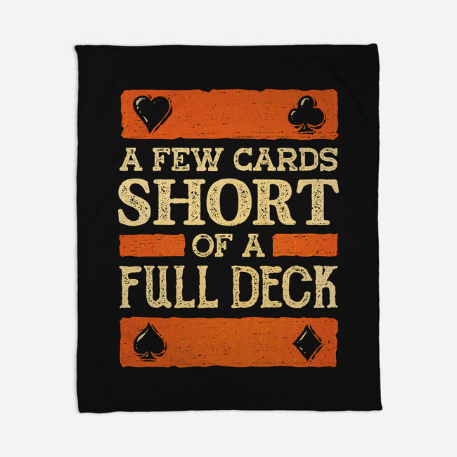 A Few Cards Short-None-Fleece-Blanket-kg07