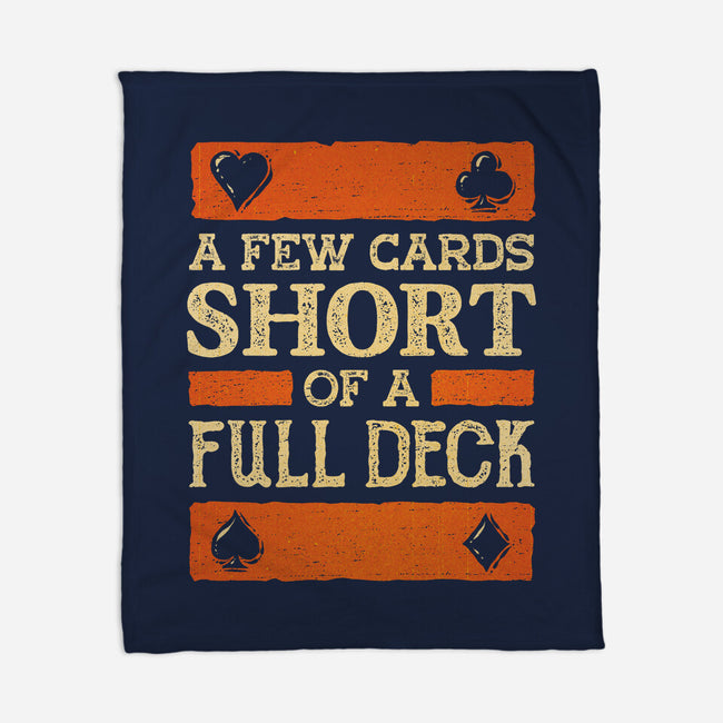 A Few Cards Short-None-Fleece-Blanket-kg07