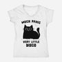 Much Panic Very Little Disco-Womens-V-Neck-Tee-kg07