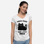 Much Panic Very Little Disco-Womens-V-Neck-Tee-kg07
