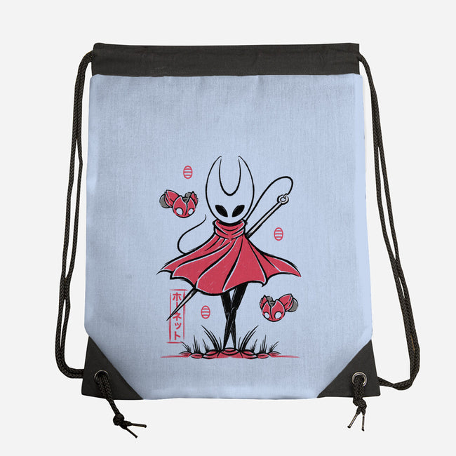 Hornet Japanese Art-None-Drawstring-Bag-Alundrart