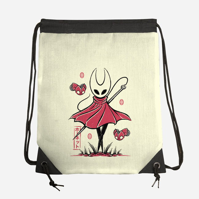 Hornet Japanese Art-None-Drawstring-Bag-Alundrart