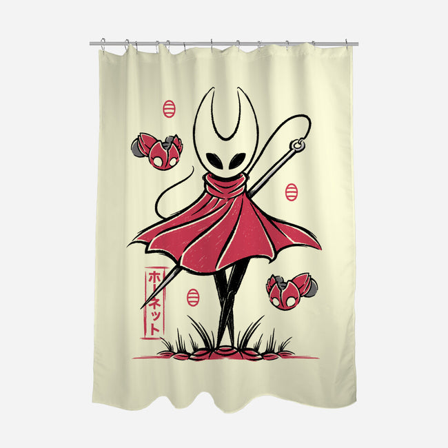 Hornet Japanese Art-None-Polyester-Shower Curtain-Alundrart