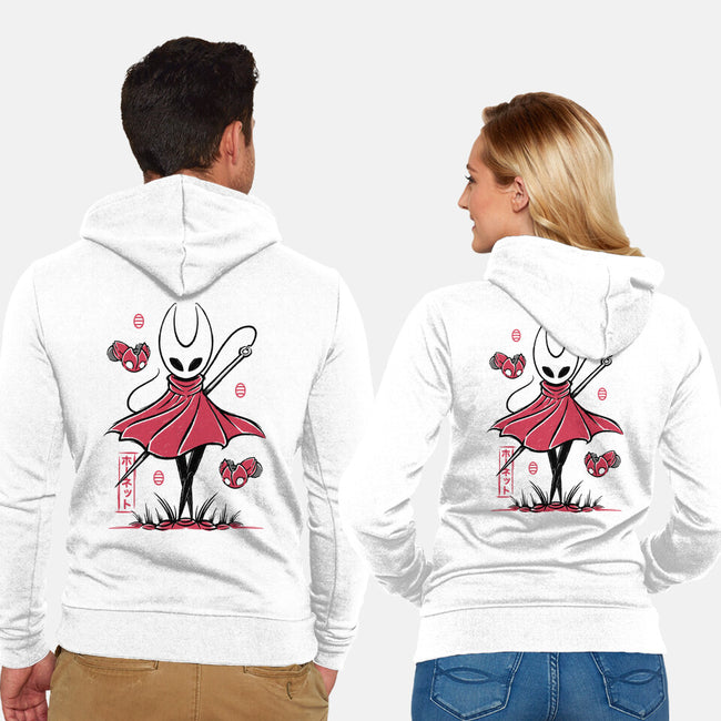Hornet Japanese Art-Unisex-Zip-Up-Sweatshirt-Alundrart