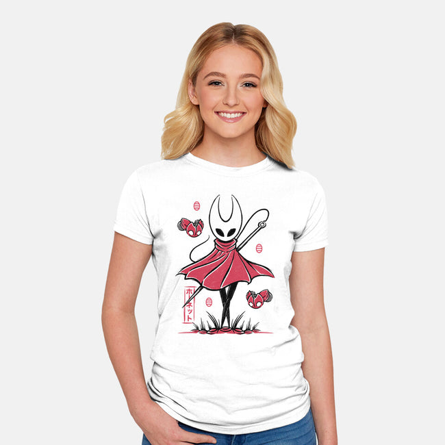 Hornet Japanese Art-Womens-Fitted-Tee-Alundrart
