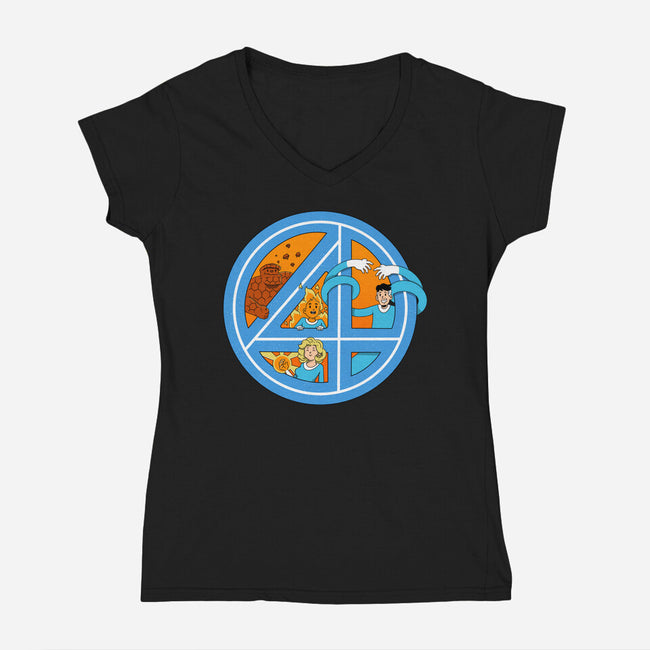 Cosmic Four-Womens-V-Neck-Tee-Tri haryadi
