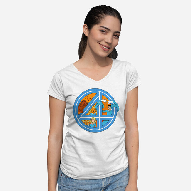 Cosmic Four-Womens-V-Neck-Tee-Tri haryadi