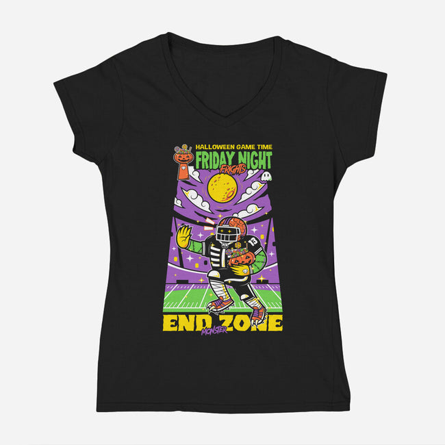 Friday Night Frights-Womens-V-Neck-Tee-krisren28