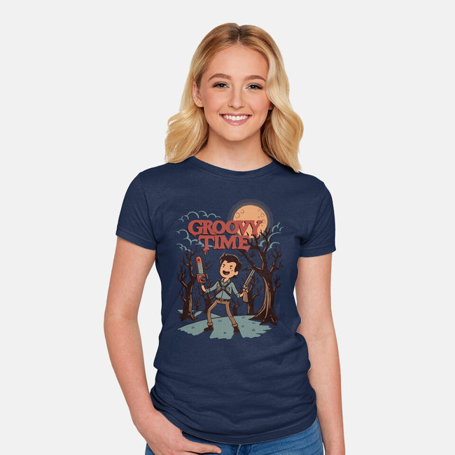 Groovy Time-Womens-Fitted-Tee-dfonseca