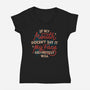 My Face Definitely Will-Womens-V-Neck-Tee-koalastudio