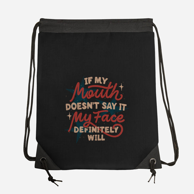 My Face Definitely Will-None-Drawstring-Bag-koalastudio