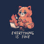 Red Pand Everything Is Fine-Mens-Premium-Tee-koalastudio