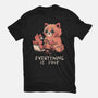 Red Pand Everything Is Fine-Mens-Premium-Tee-koalastudio