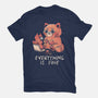 Red Pand Everything Is Fine-Mens-Premium-Tee-koalastudio