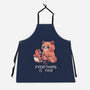 Red Pand Everything Is Fine-Unisex-Kitchen-Apron-koalastudio