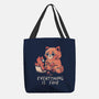 Red Pand Everything Is Fine-None-Basic Tote-Bag-koalastudio