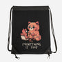 Red Pand Everything Is Fine-None-Drawstring-Bag-koalastudio