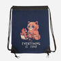 Red Pand Everything Is Fine-None-Drawstring-Bag-koalastudio