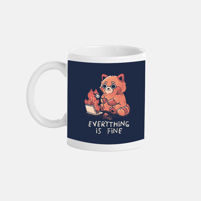 Red Pand Everything Is Fine-None-Mug-Drinkware-koalastudio
