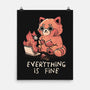 Red Pand Everything Is Fine-None-Matte-Poster-koalastudio
