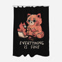 Red Pand Everything Is Fine-None-Polyester-Shower Curtain-koalastudio