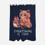 Red Pand Everything Is Fine-None-Polyester-Shower Curtain-koalastudio