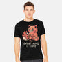 Red Pand Everything Is Fine-Mens-Heavyweight-Tee-koalastudio