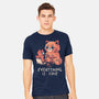 Red Pand Everything Is Fine-Mens-Heavyweight-Tee-koalastudio