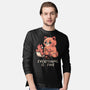 Red Pand Everything Is Fine-Mens-Long Sleeved-Tee-koalastudio