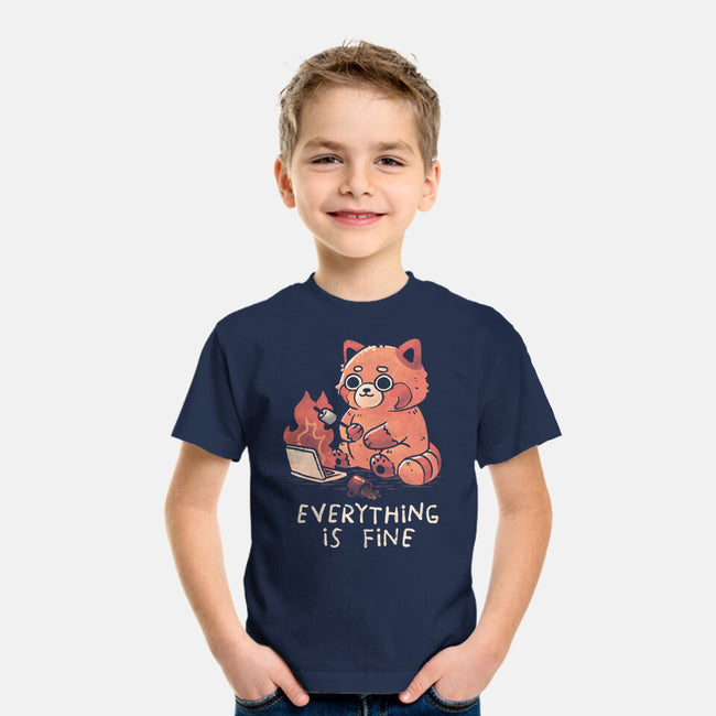 Red Pand Everything Is Fine-Youth-Basic-Tee-koalastudio