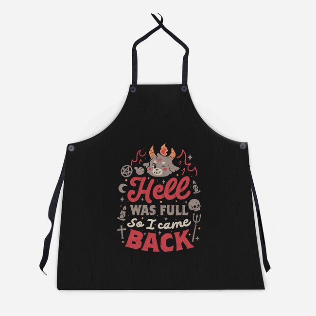 Hell Was Full-Unisex-Kitchen-Apron-eduely