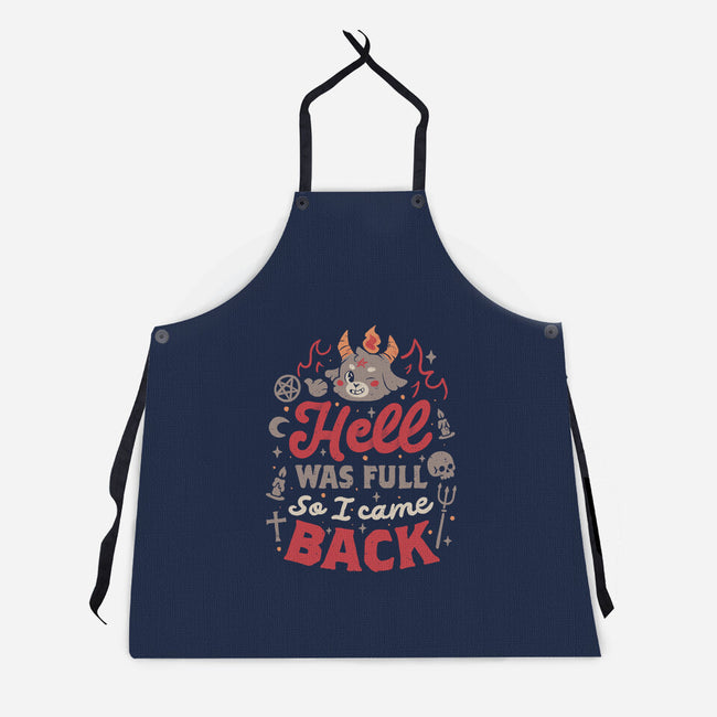 Hell Was Full-Unisex-Kitchen-Apron-eduely