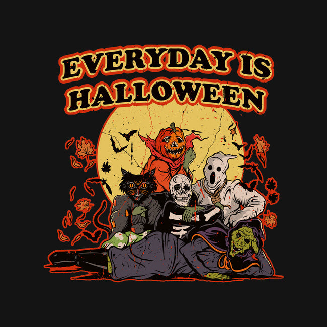 Everyday Is Halloween-Mens-Heavyweight-Tee-Green Devil