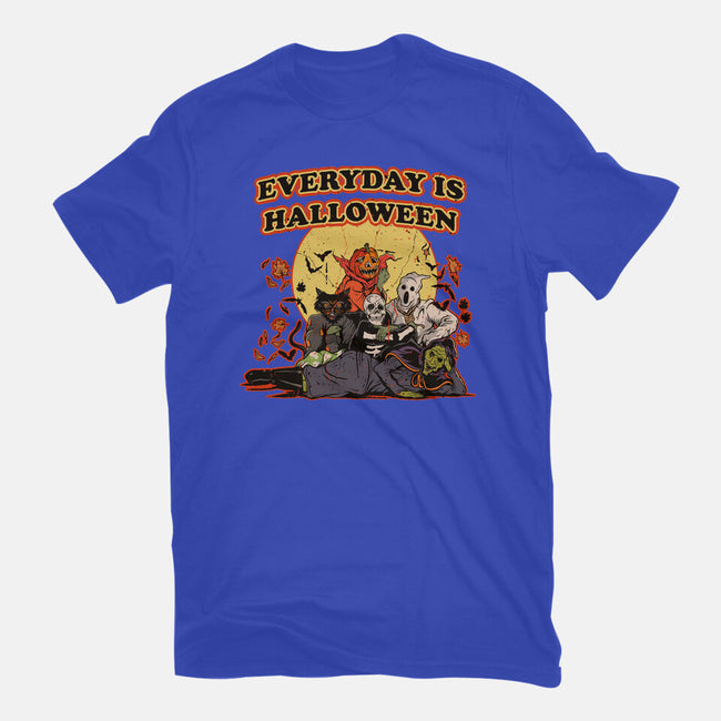Everyday Is Halloween-Womens-Fitted-Tee-Green Devil