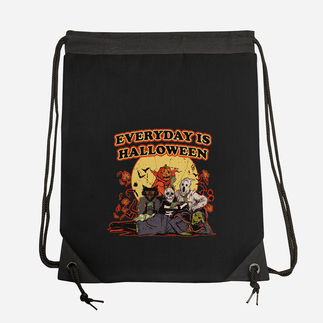Everyday Is Halloween-None-Drawstring-Bag-Green Devil