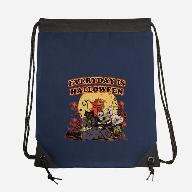 Everyday Is Halloween-None-Drawstring-Bag-Green Devil