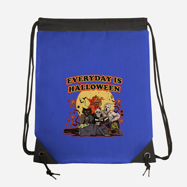 Everyday Is Halloween-None-Drawstring-Bag-Green Devil