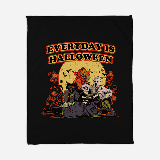 Everyday Is Halloween-None-Fleece-Blanket-Green Devil