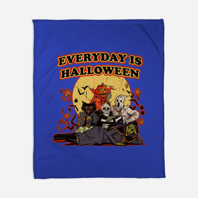 Everyday Is Halloween-None-Fleece-Blanket-Green Devil