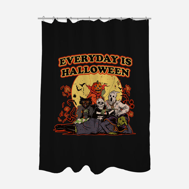 Everyday Is Halloween-None-Polyester-Shower Curtain-Green Devil