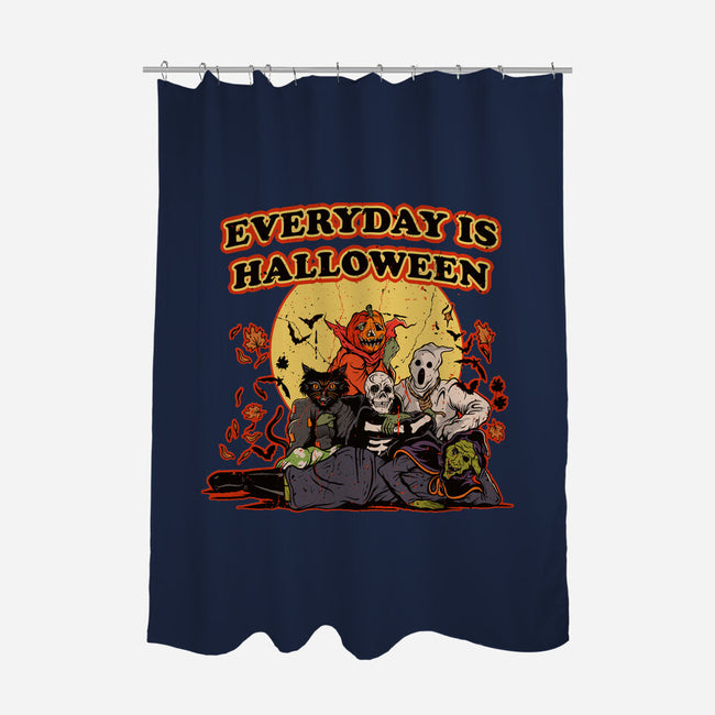 Everyday Is Halloween-None-Polyester-Shower Curtain-Green Devil