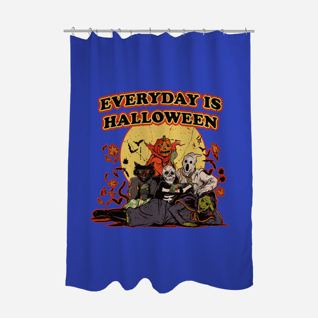 Everyday Is Halloween-None-Polyester-Shower Curtain-Green Devil