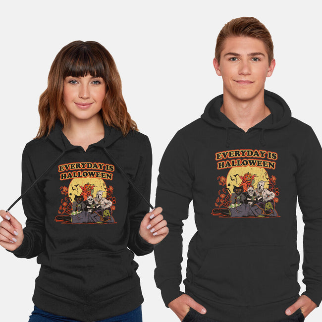 Everyday Is Halloween-Unisex-Pullover-Sweatshirt-Green Devil