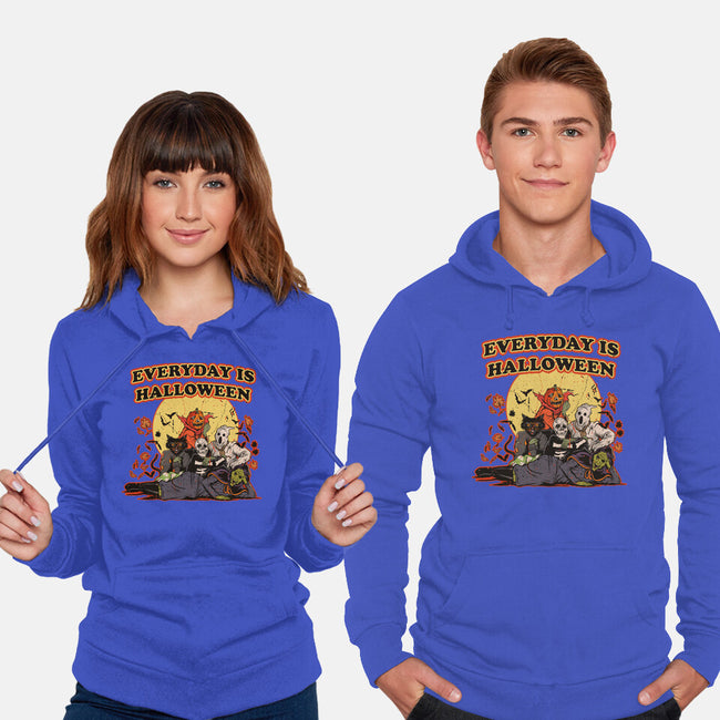 Everyday Is Halloween-Unisex-Pullover-Sweatshirt-Green Devil