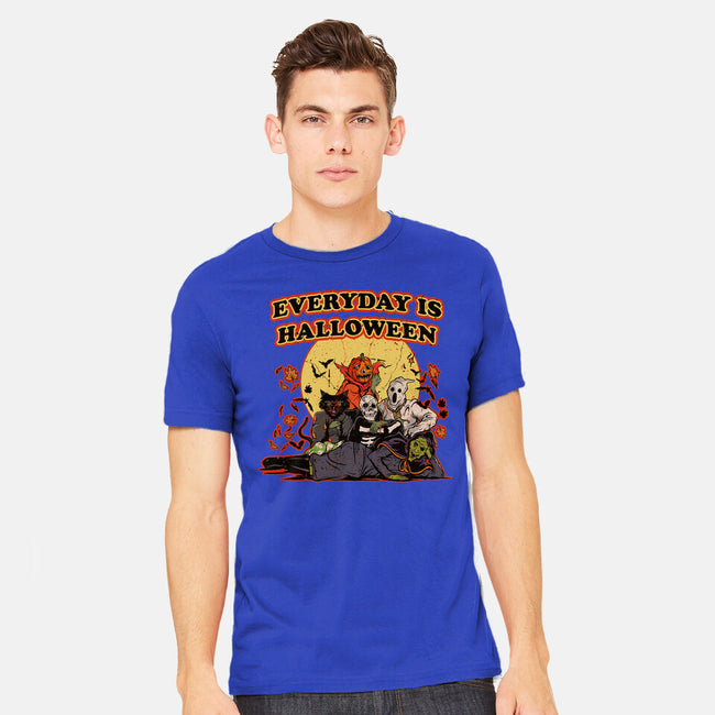 Everyday Is Halloween-Mens-Heavyweight-Tee-Green Devil