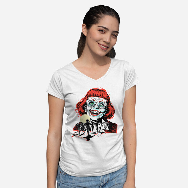 Aunt Gladys-Womens-V-Neck-Tee-palmstreet