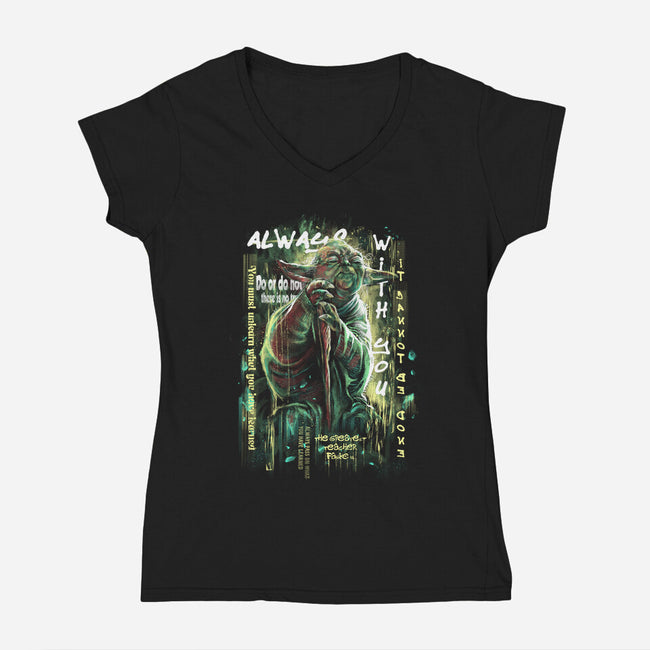 Always With You-Womens-V-Neck-Tee-zascanauta